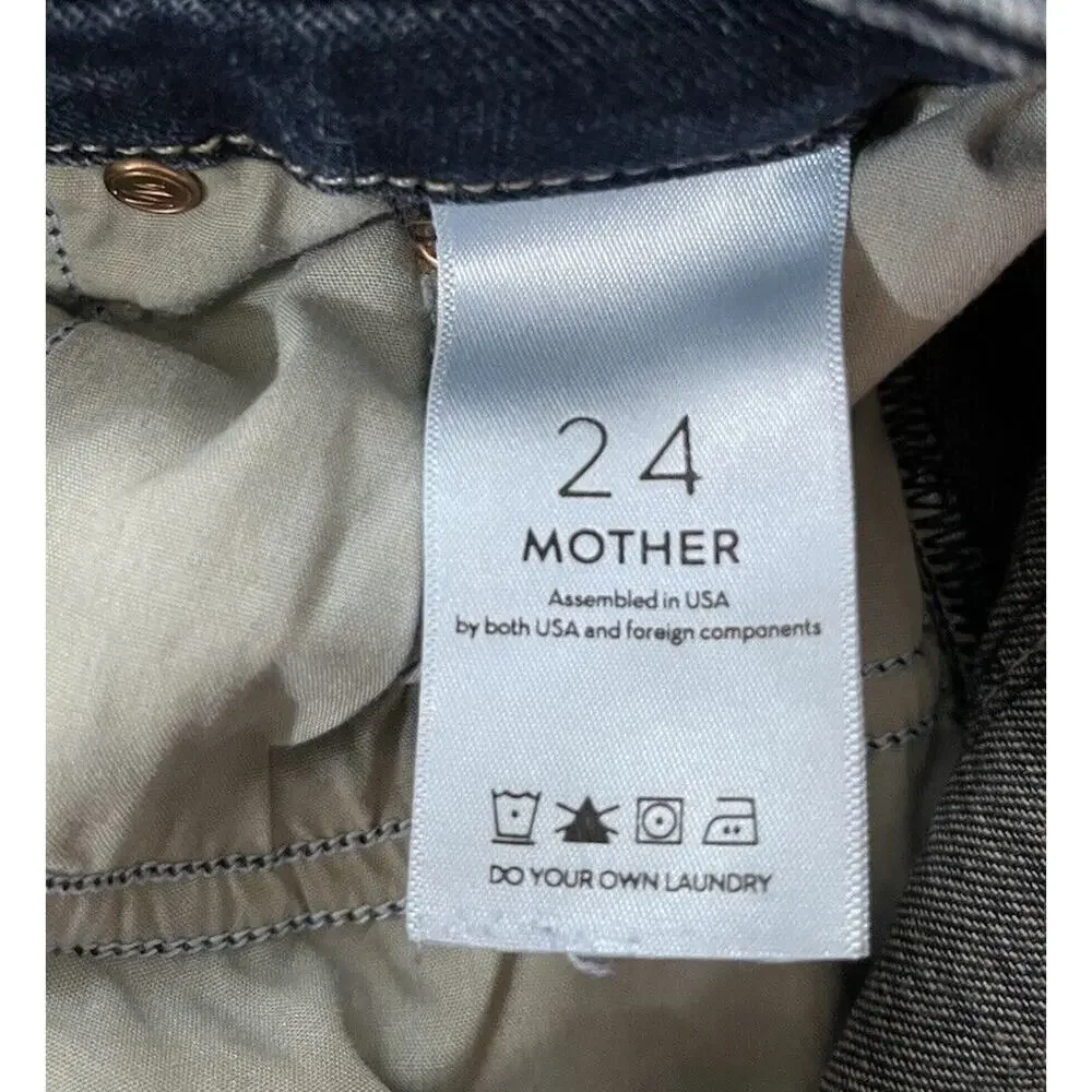 Mother High Waisted Looker Ankle Fray Dark Wash Women's Jeans Size‎ 24